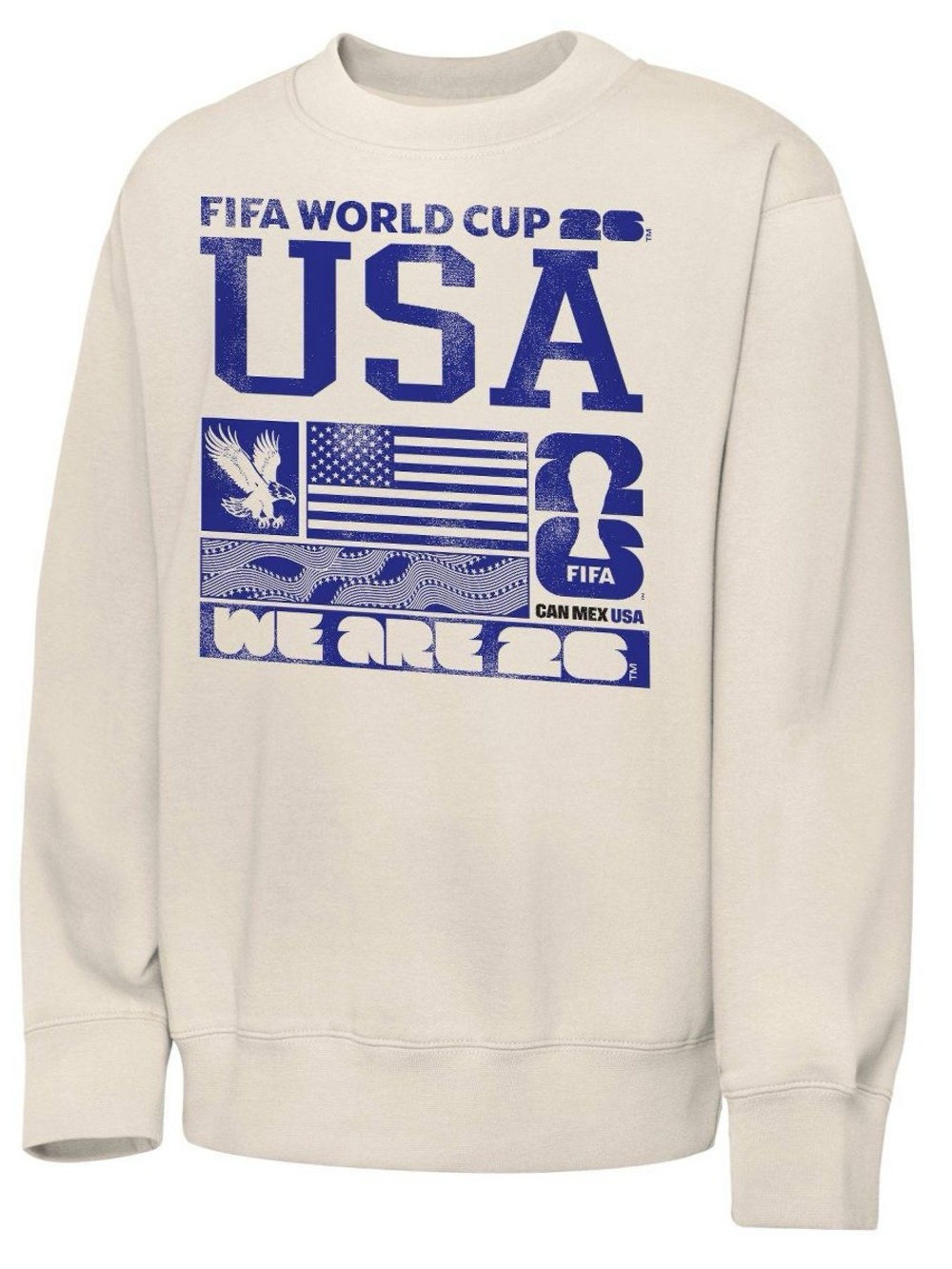 USA Graphic Crewneck Sweatshirt in Off-White